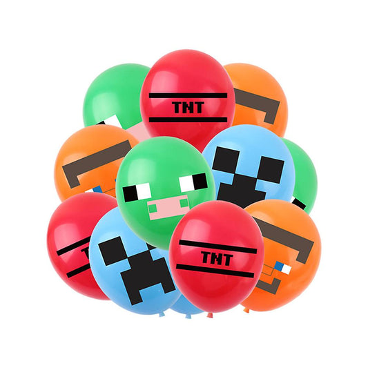 Minecraft themed birthday party balloons banner cake decorations - max V1188-MA108-00230-1
