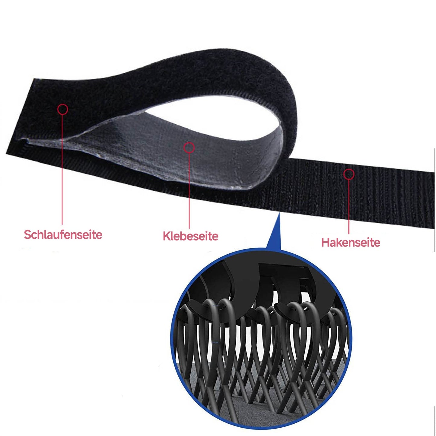 Alternative to 3M Super Strong Double-Sided Tape with Velcro 2025, high adhesion, removable, reusable, V1188-MA108C-12344-1