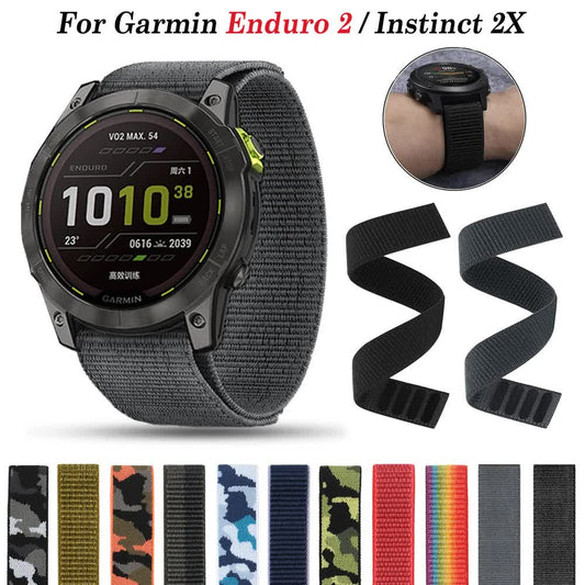 26mm 22mm Official Nylon for Garmin Enduro 2/Fenix 6X 6 Pro 5X 5 Plus 7X 7/Epix Gen 2 Ultralight Smart Watch V1188-MA60-12740-21