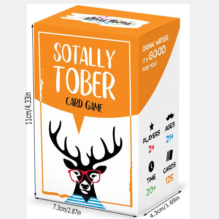 Sotally Tober Drinking Game Full English Adult Drinking Game Card Game V1188-MAG101-14210-1