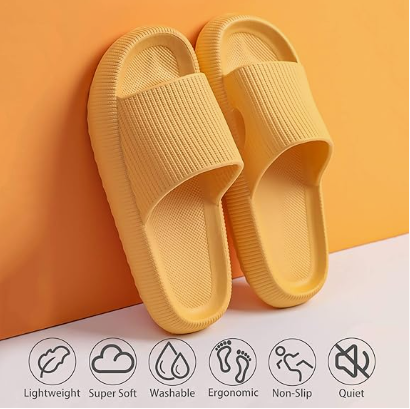 Cloud Slippers for Women and Men, Pillow House Slippers Shower Shoes Indoor Slides Bathroom Sandals, Ultimate V1188-MS-210-019