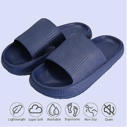 Cloud Slippers for Women and Men, Pillow House Slippers Shower Shoes Indoor Slides Bathroom Sandals, Ultimate V1188-MS-210-030