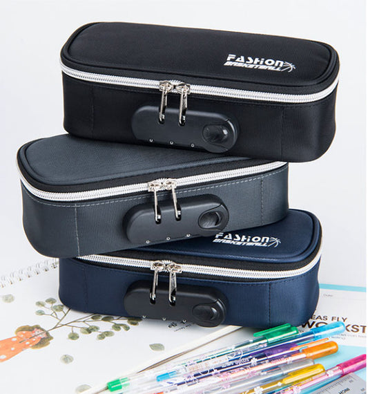 Large Capacity Pencil Case with 4 Compartments Canvas Pen Pouches Multilayer Pen Organizers Bag Oxford Fabric V1188-MS-210-033