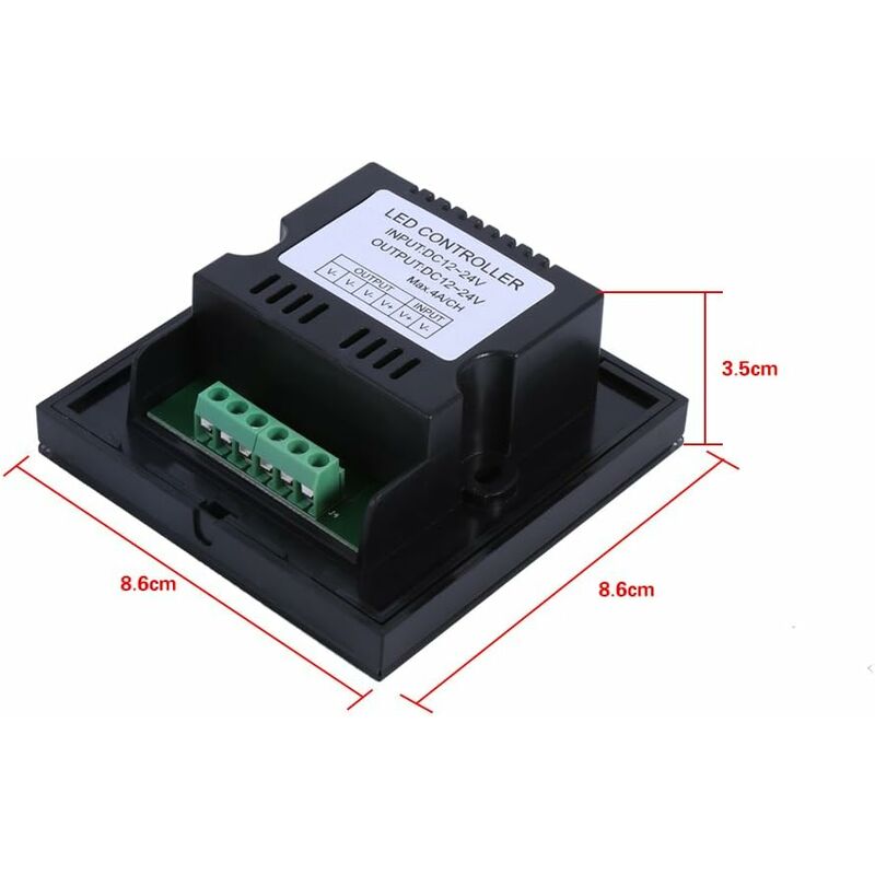 LED Dimmer Switch,Fydun Dimmable LED Touch Panel Single Color Dimmer Wall Switch Controller Touch Panel LED V1188-MS-227-0071