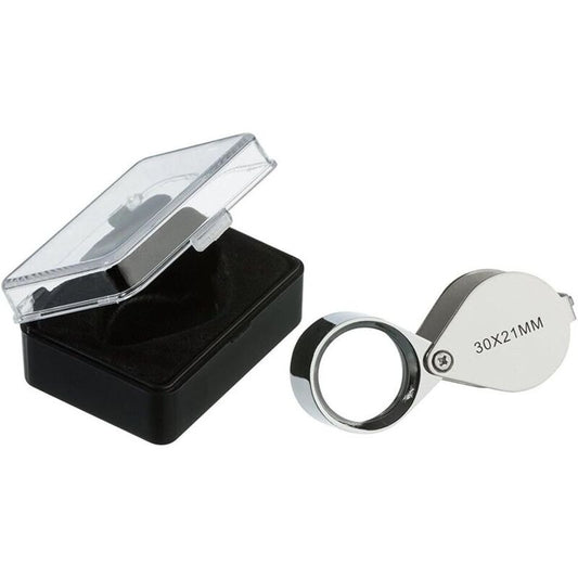 Jeweler Loupe - Magnifying Glass Loupe 30 X 21 Mm Jewelry Antiques Eyepiece Lens - 30X Pocket Loupe - V1188-MS-227-0105