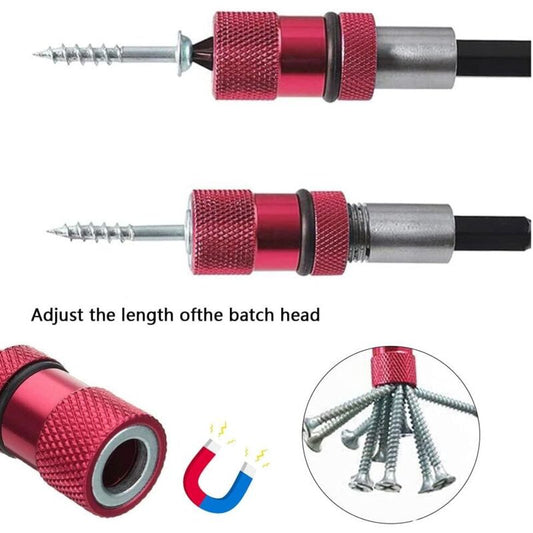 2 pcs Magnetic Bit Holder With Depth Stop 1/4 Inch Screwdriver Chuck Magnetic Drywall Socket Screwdriver Bits V1188-MS-227-0128