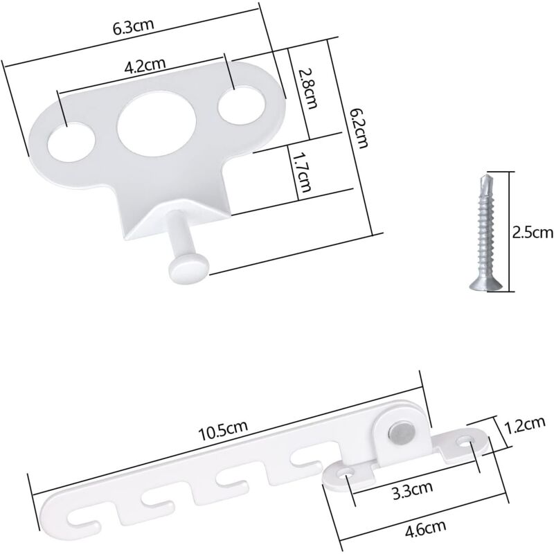 Ersandy Casement Window Restrictor 2 pcs Window Restrictor, Comes With 4 Screws, Window Lock Proof Window V1188-MS-227-0133