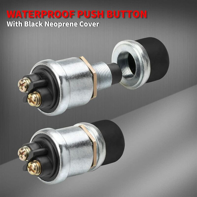 Engine Start Push Button Switch, Waterproof Momentary Starter Switch, 12V/24V Ignition Switch For Car Truck V1188-MS-227-0160