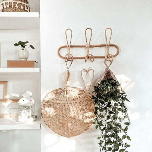 Rattan Wall Hooks Wall Coat Rack Wall Hook For Kids Clothes Hats And Clothing V1188-MS-227-0169