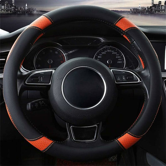 Car Steering Wheel Cover Microfiber Leather Steering Wheel Covers Universal 37-38Cm / 15" Non-Slip Breathable V1188-MS-227-0249
