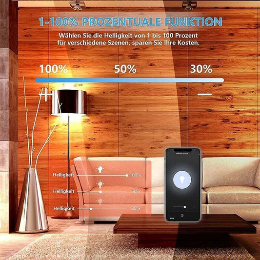 LED Dimmer Switch, Wifi Light LED Dimmer Switch Percentage Function With Timing Function, Wlan Voice App V1188-MS-227-0252
