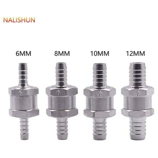 4 pcs Set Non-Return Valves 6/8/10/12Mm, Aluminum Alloy Fuel Valve With Arrow For Petrol Diesel Car Boat V1188-MS-227-0308