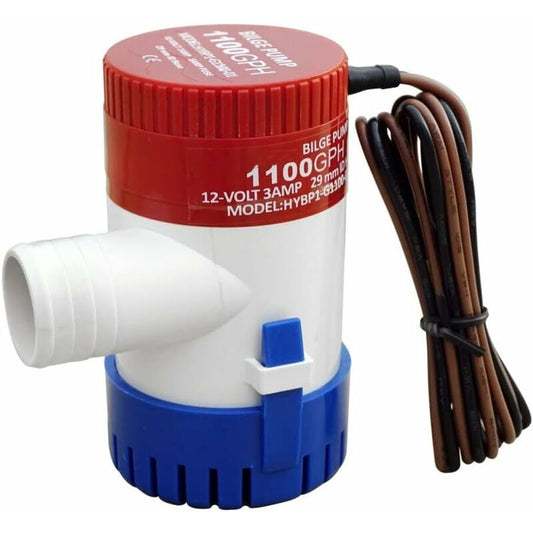 Marine Electric Bilge Pump 1100Gph 12V For Boat Caravan Rv Submersible Non-Automatic V1188-MS-227-0313