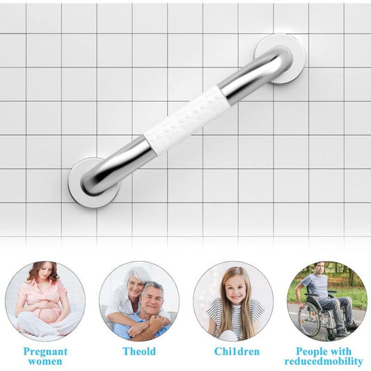 Safety, Stainless Steel Wall Mounted Grab Bar, Non-Slip Bathtub Handle, Shower Grab Bar For Bathroom Toilet V1188-MS-227-0314