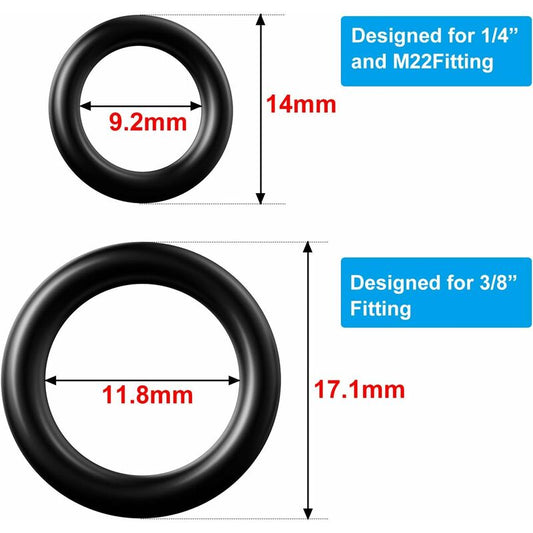 50 pcs Pressure Washer O-Rings Replacement For 1/4 Inch, 3/8 Inch, M22 Quick Connect Coupler (O Ring, 50 pcs) V1188-MS-227-0371