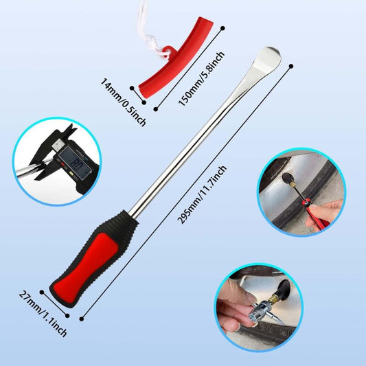 Tire Lever 23 Suits, 3 Tire Levers, 3 Wheel Rim Protectors Tool Kit 10 Tire Valve Caps And Caps For V1188-MS-227-0389