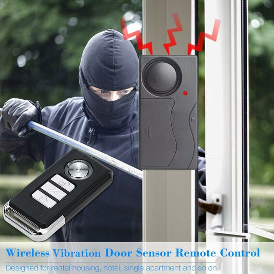 Wireless Vibration Alarm, Anti-Theft Alarm For Bicycle/Motorcycle/Car/Vehicles/Door/Window, 110Db Sound V1188-MS-227-0406