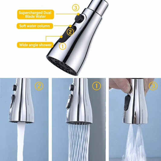 Kitchen Faucet Sprayer 3 Modes - 360 Degrees Kitchen Faucet Nozzle, Faucet Head, Sink Mixer Sprayer, Kitchen V1188-MS-227-0441