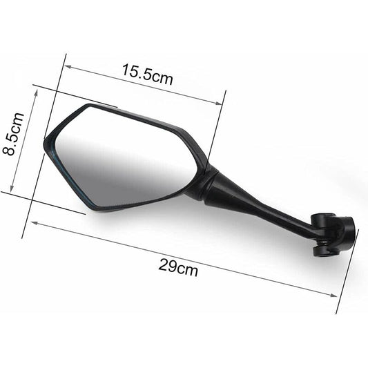 Motorcycle Mirror, Retro Motorcycle, 2 Motorcycle Mirrors Abs 360 Degree ROtatable Diamond Pentagonal V1188-MS-227-0452