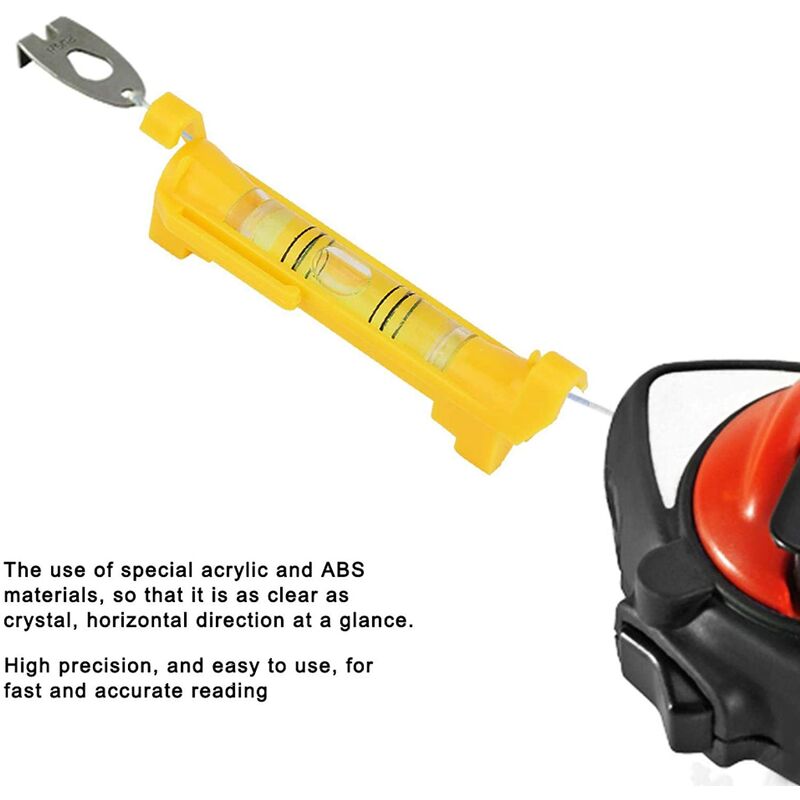 Mini Pocket High Precision String Spirit Level, With Molded Hooks String Line Level, Tile Gutter For V1188-MS-227-0572