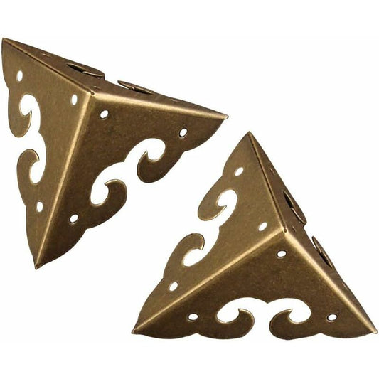 8 pcs Vintage Pure Brass Miniature Corner Protectors With Cloud Pattern V1188-MS-227-0625
