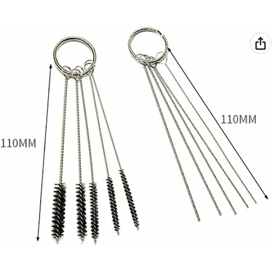 Cleaning Brush - 5 Different Brushes For Cleaning Airbrushes + 5 Different Needles For Cleaning And Cleaning V1188-MS-227-0630