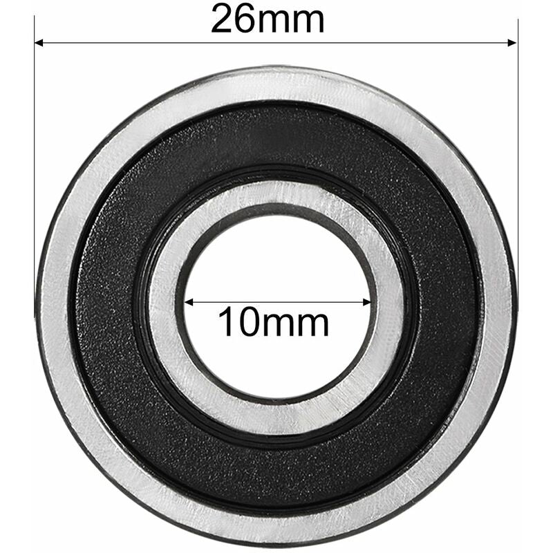 8 pcs Deep Groove Ball Bearing 6000Rs Two Sealed 10X26X8Mm Carbon Steel V1188-MS-227-0685
