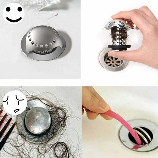 Bathtub Hair Catcher Stainless Steel Drain Hair Catcher Filter For Bathtub Fits Drain Sizes From 3.5Cm To V1188-MS-227-0753