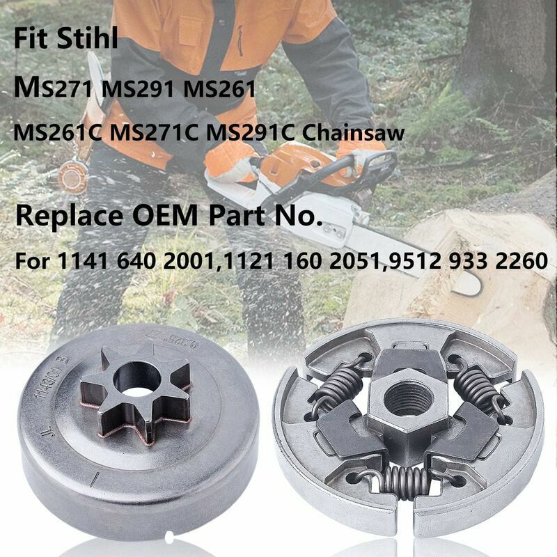 Clutch Drum .325 Clutch Drum Bearing Kit For Stihl Ms261C Ms271C Ms291C Ms240 Ms260 Ms270 Ms280 Chainsaw V1188-MS-227-0777