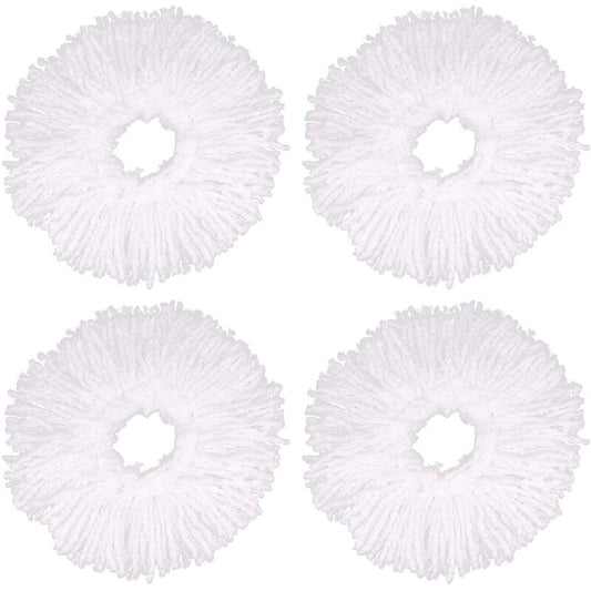 4 pcs Microfiber Mop Heads, ROund Replacement Mop Heads 360 ROtation Mop Heads For Floor Cleaning (Diameter V1188-MS-227-0813