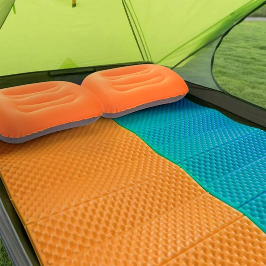 Inflatable Camping Pillows Orange 2 Pack Compact And Ultralight Beach Pillows For Travel, Hiking And V1188-MS-227-0817