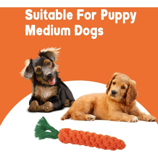 2 pcs Carrot Dog Chew Toys, Braided ROpe Dog Toy, Carrot Dog Toy, Durable Cotton Braided ROpe Chew Toys For V1188-MS-227-0858