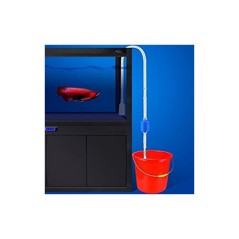 Clean Aquarium Siphon Tank Cleaning Accessory Hand Pump Tube Sucks Water 160Cm V1188-MS-227-0862