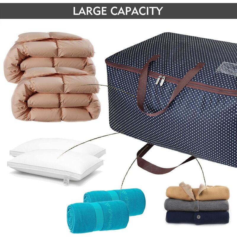 100L Garment Bags, Thick Oversized Organizer Storage Bag, Travel Bag (Blue) V1188-MS-227-0903