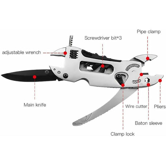 Multifunctional Adjustable Screwdriver Wrench Pliers Pocket Multitool Outdoor Camping V1188-MS-227-0918