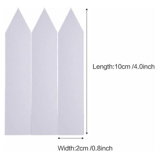 100 pcs Plastic Plant Label, White Plastic Garden Tag 10X2Cm V1188-MS-227-0984