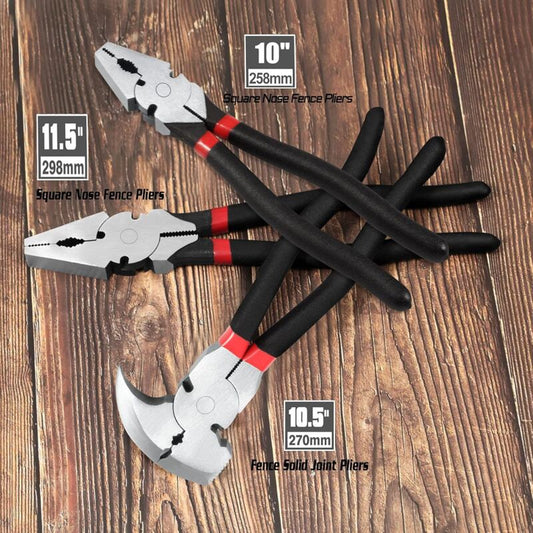 10.5" Fence Pliers - Solid Joint Pliers - Fence Pliers - Heavy Duty Fence Pliers - Multi-Tool For Fencing - V1188-MS-227-0986
