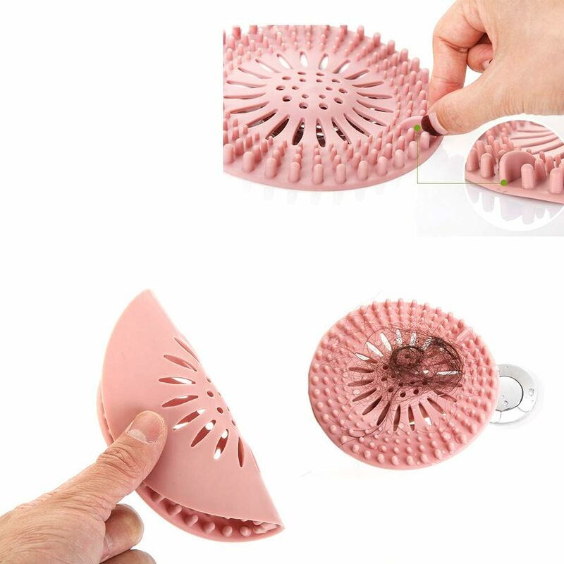 4 pcs Silicone Hair Filter, Universal Drain Protector Device, Can Be Used In Bathroom, Bathtub, Kitchen, Hair V1188-MS-227-1022