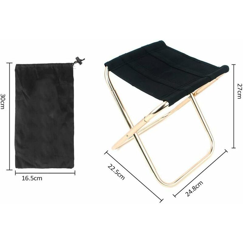 Folding Camping Stool, Mini Portable Folding Stool Portable Folding Chair For Camping, Fishing, Travel V1188-MS-227-1027