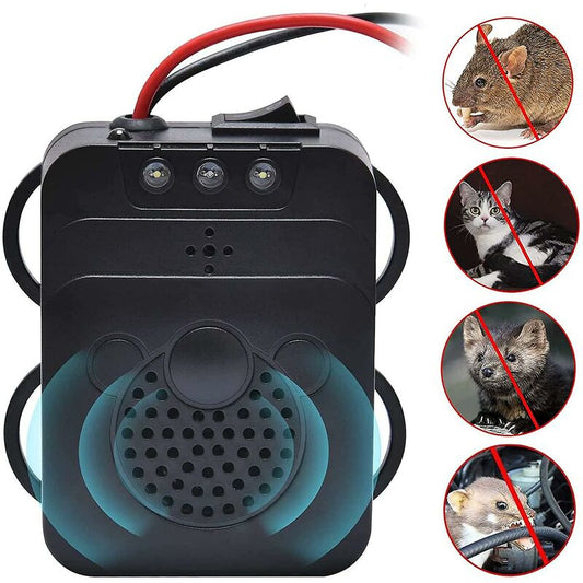 Ultrasonic Car Repellent With LED Strobe, Garage For Car ROdents Mice Pests Home Garage Attic Camping V1188-MS-227-1029