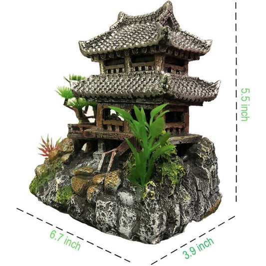 Classic Resin Aquarium Decoration Realistic Eco-Friendly Castle V1188-MS-227-1196