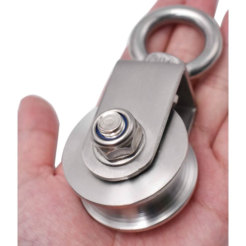 304 Stainless Steel ROpe Pulley Block, Max Load 200Kg V1188-MS-227-1199