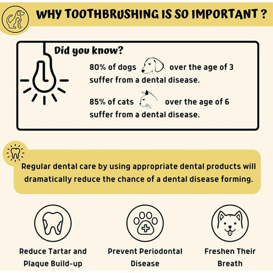 Dog Toothbrush 2 Pack Toothbrush And Storage Case Non-Toxic Silicone Teeth Cleaning Breath Dental Care Plaque V1188-MS-227-1272