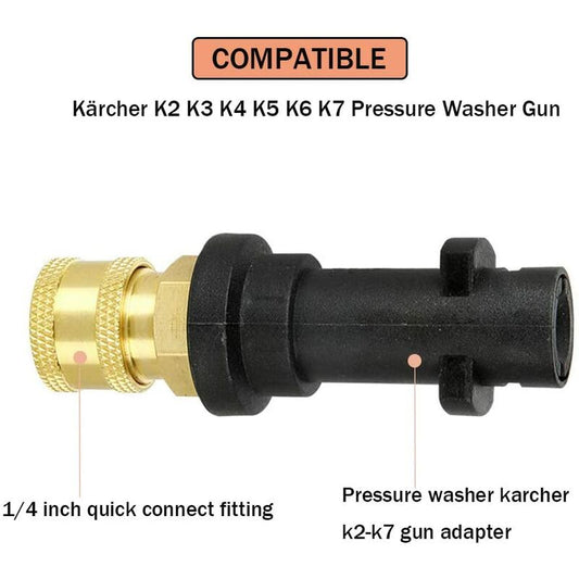 Pressure Washer Gun Adapter With 1/4'' Female Quick Connect Fitting Compatible With K Series Pressure Washers V1188-MS-227-1288