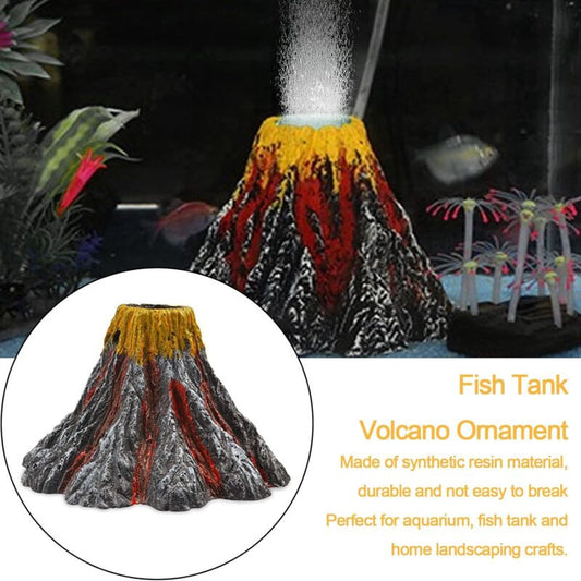 Aquarium Decoration Kit Volcano Multicolor With LED Light Air Stone For Air Pump Aquarium Accessories Aquarium V1188-MS-227-1299