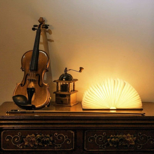 LED Wooden Book Lamp, Christmas Gift Idea Book Lamp Folding And Magnetic, Usb Rechargeable LED Paper Lamp, V1188-MS-227-1307