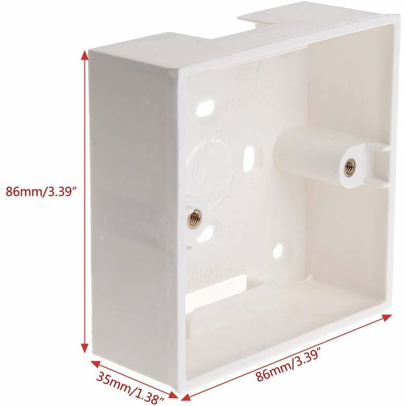86X86Mm Pvc Wall Mount Junction Box For Switch Socket Base. V1188-MS-227-1310