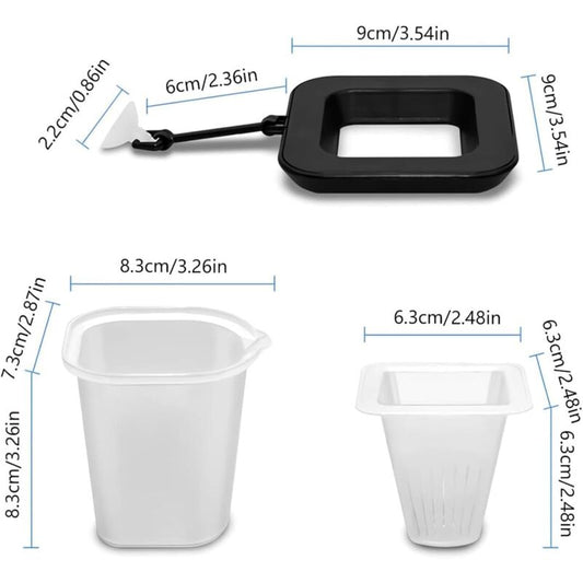 3 In 1 Aquarium Floating Ring Cone Food Dispenser Aquarium Fish Food Dispenser Aquarium Accessory For V1188-MS-227-1351