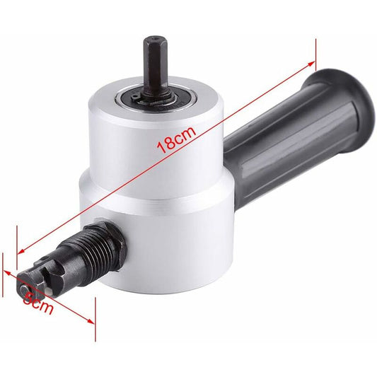 Double Head Sheet Metal Cutter Electric Hole Saw Electric Drill Attachment Nibbler Cutting Tool Kit Carton V1188-MS-227-1418