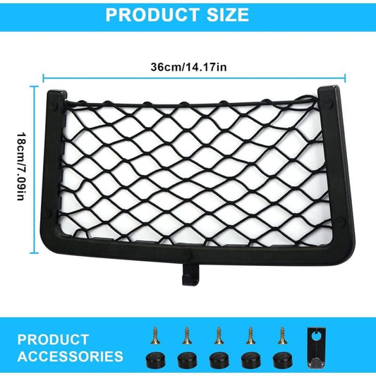 4 Pack Car Storage Net, Trunk Storage Net, Car Trunk Net, With Screws, Hook, Car Pocket Organizer Bag For V1188-MS-227-1454